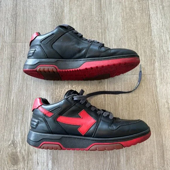 Mens Off-White c/o Virgil Abloh Black Red Sneakers - EU 43 / US 10